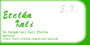 etelka kali business card